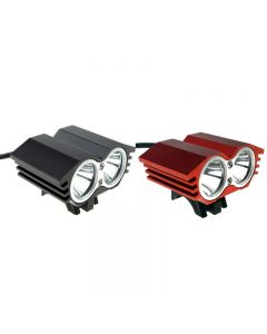 SolarStorm X2 M2 2*Cree XML-T6 2000 Lumen 4 Mode LED Bike Light Set with 4*18650 Battery Pack-Black