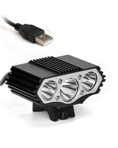 2000 Lm 3 x Cree XM-L T6 LED 4 Modes USB Bicycle Lamp Bike Light Headlight Cycling Torch
