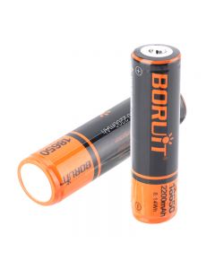 Boruit 2200mAh 18650 rechargeable battery PCB Protected 18650 batteries Battery- 2 pcs