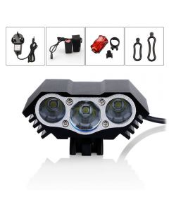 LED m3 bicycle headlight and taillight set strong light for 2 hours 3T6 headlight