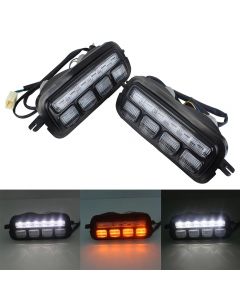 LED Daytime Running Lights For Lada Niva 4X4 1995 1 PAIR with Running Turn Signal car styling accessories